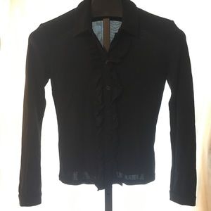 Collared Ruffle Blouse